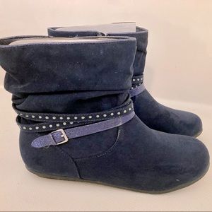 So Rylee Navy Ankle Boots Girls Size 6 NEW